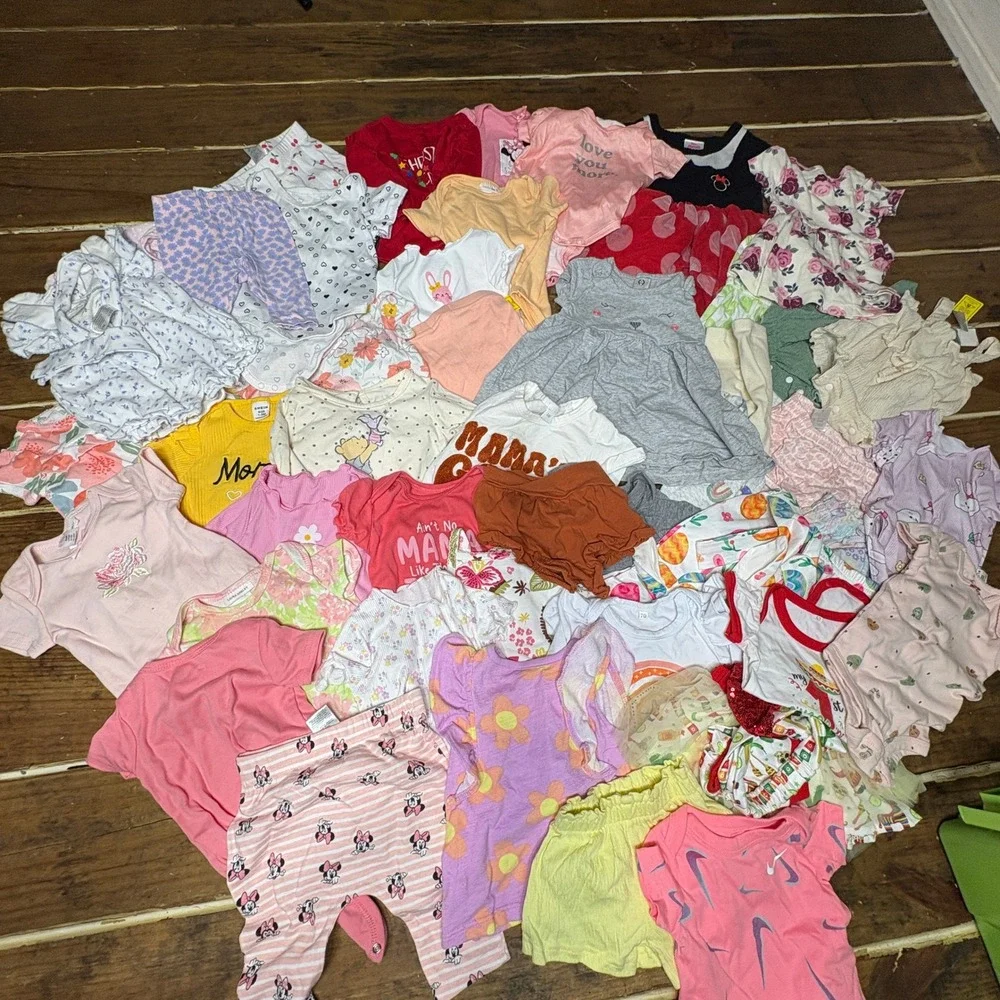 120pc Baby Girl Clothing Lot 3-18 Months Designer Tommy Hilfiger Nike Carters